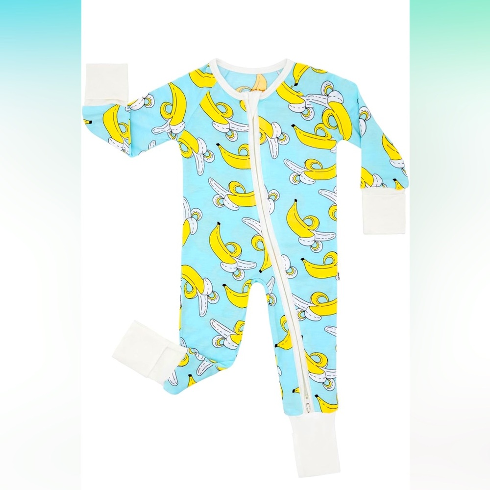 Little Sleepies Banana Pajamas for Baby Boys & Girls, Viscose from Bamboo